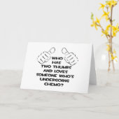 Two Thumbs and Loves Iemand in Chemo Kaart (Gele Bloem)