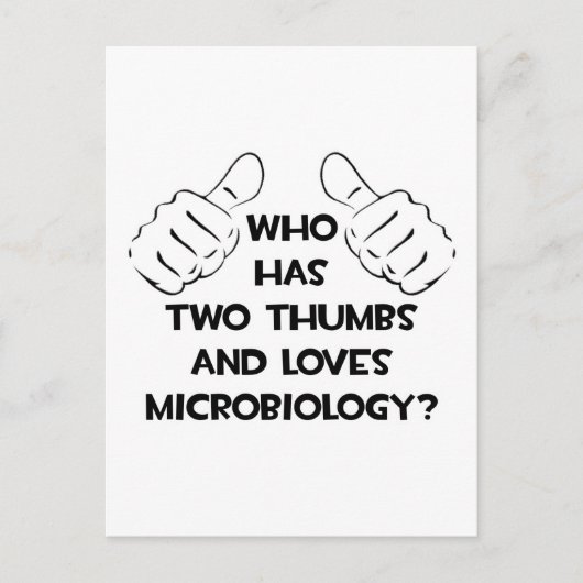 Two Thumbs and Loves Microbiologie Briefkaart (Voorkant)