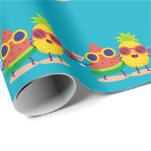 Two-Ti Fruiti Twin Baby shower Cadeaupapier (Rol Hoek)