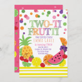 Two-ti Fruitii-uitnodiging Kaart (Voorkant / Achterkant)