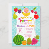 Two-ti Fruity - Girl's Second Birthday Party Kaart (Voorkant)