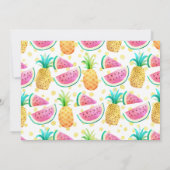 Two-Ti Frutti Girl Twins Verjaardag Uitnodiging (Achterkant)