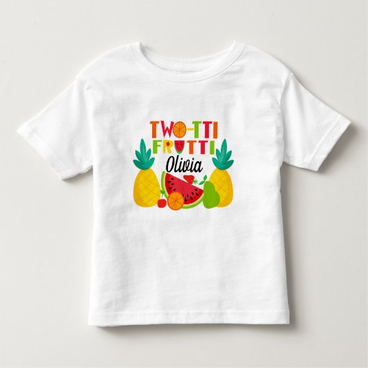 Two-Ti Frutti Tweede Verjaardag T-shirt voor Meisj (Voorkant)
