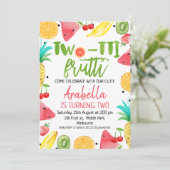 Two-tii Frutti 2e verjaardag uitnodigen Kaart (Staand voorkant)