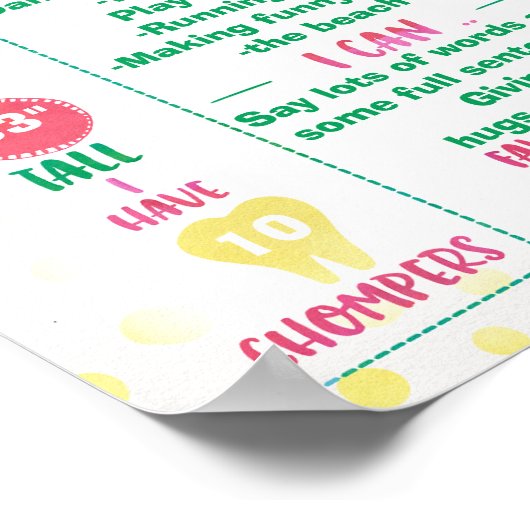 Two-tii Frutti 2nd Birthday Milestone Poster (Hoek)