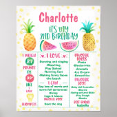 Two-tii Frutti 2nd Birthday Milestone Poster (Voorkant)