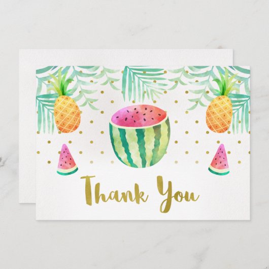 Two-tii Frutti Birthday Hartelijk dank Bedankkaart (Voorkant / Achterkant)