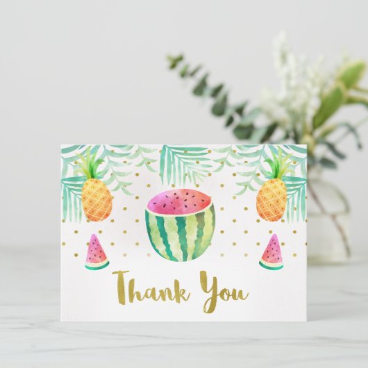 Two-tii Frutti Birthday Hartelijk dank Bedankkaart (Staand voorkant)