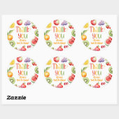 Two-tit frutti fruitfeest dank u ronde sticker (Vel)