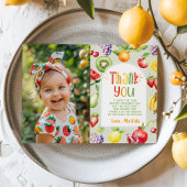 Two-tit frutti verjaardagsfoto dank u kaart