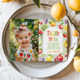 Two-tit frutti verjaardagsfoto dank u kaart