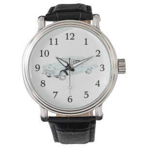 Two Tone 1955 Chevy Bel Air Illustration Watch Horloge