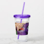 Two-tone Bearded Iris Bloom Floral Acryl Drinkbeker (Achterkant)