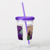 Two-tone Bearded Iris Bloom Floral Acryl Drinkbeker (Links)