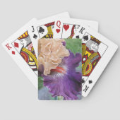 Two-tone Bearded Iris Bloom Floral Pokerkaarten (Achterkant)