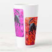 Two-Tone Black Cat Latte Mok (Voorkant)
