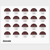 Two Tone Brown and White II Business / Profiel Ronde Sticker (Vel)