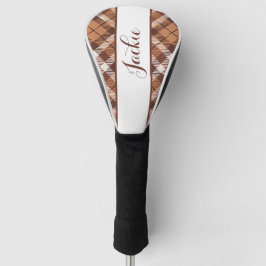 Two Tone Brown Golf Head Hoesje Golfheadcover