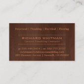 Two-Tone Brown Woodgrain Professional Visitekaartje (Achterkant)