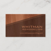 Two-Tone Brown Woodgrain Professional Visitekaartje (Voorkant)