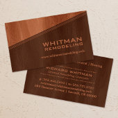 Two-Tone Brown Woodgrain Professional Visitekaartje