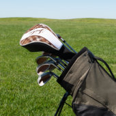 Two Tone Bruine Golf Head Hoes Golfheadcover (Insitu)