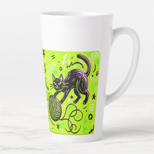 Two-Tone Cat Latte Mok (Rechts)