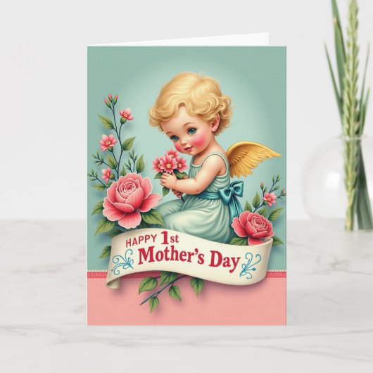 Two Tone Cherub Baby Kaart (Voorkant)