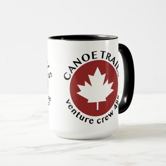 Two-tone Coffee mok met Maple Leaf logo (Voorkant rechts)