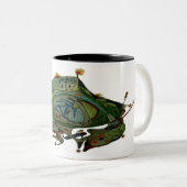 Two Tone Coffee Mok met Ruimteschip Art 1 B.1 (Voorkant rechts)