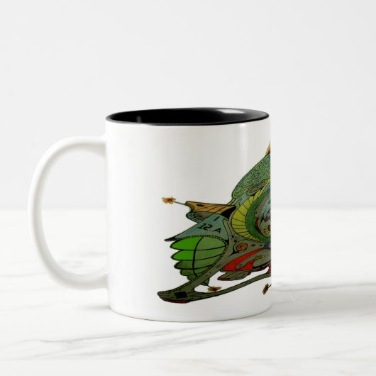 Two Tone Coffee Mok met Ruimteschip Art 1 B.1 (Links)