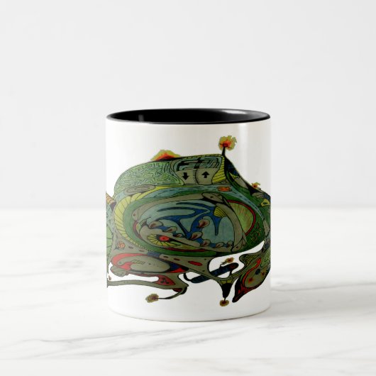 Two Tone Coffee Mok met Ruimteschip Art 1 B.1 (Center)