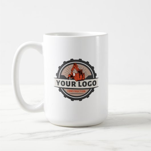 Two-Tone Custom Business Logo Branded Koffiemok (Links)