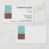 Two Tone Decor - Lt Blauw Groen en Bruin Visitekaartje (Voorkant / Achterkant)