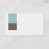 Two Tone Decor - Lt Blauw Groen en Bruin Visitekaartje (Achterkant)