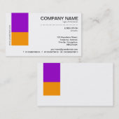 Two Tone Decor - Paarse en Oranje Visitekaartje (Voorkant / Achterkant)