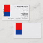 Two Tone Decor - Rood en Navy Blauw Visitekaartje (Voorkant / Achterkant)