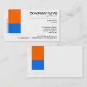 Two Tone Decor - Sinaasappel en blauw Visitekaartje (Voorkant / Achterkant)