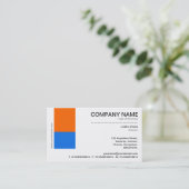 Two Tone Decor - Sinaasappel en blauw Visitekaartje (Staand voorkant)