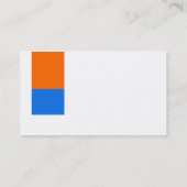 Two Tone Decor - Sinaasappel en blauw Visitekaartje (Achterkant)