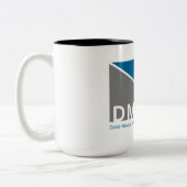 Two-Tone DMARC Logo Mok, 15 oz Tweekleurige Koffiemok (Links)