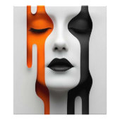 Two-Tone Face Foto Afdruk (Voorkant)
