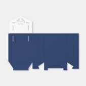 Two Tone Favor Box-Fancy Zilveren Hart Bedankdoosjes (Uitgevouwen)