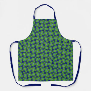 Two-Tone Four Leaf Clovers op Blauw Schort