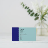 Two Tone - Gestippelde lijn Visitekaartje (Staand voorkant)