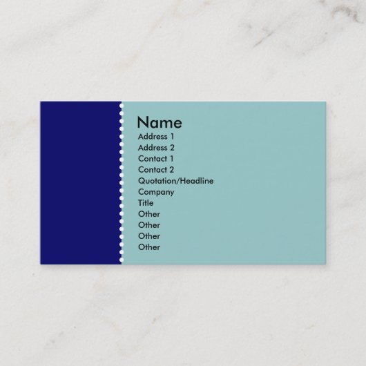 Two Tone - Gestippelde lijn Visitekaartje (Voorkant)