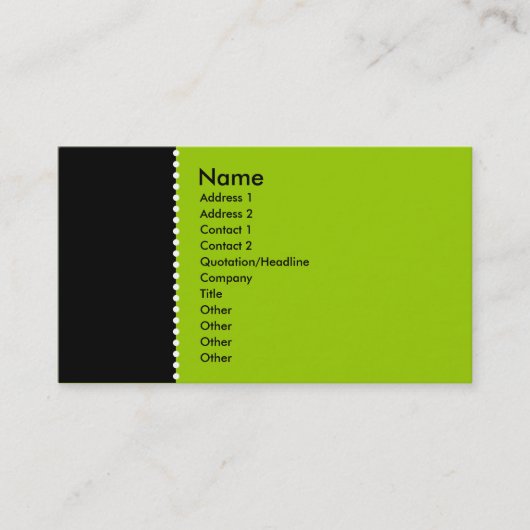 Two Tone - Gestippelde lijn Visitekaartje (Voorkant)