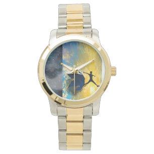 Two-Tone Gold en Silver Quantum Jpompoen Wristwatc Horloge