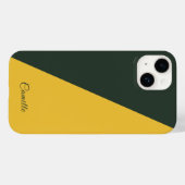 Two Tone Gold & Forest Groene Telefoon Case (Achterkant (horizontaal))