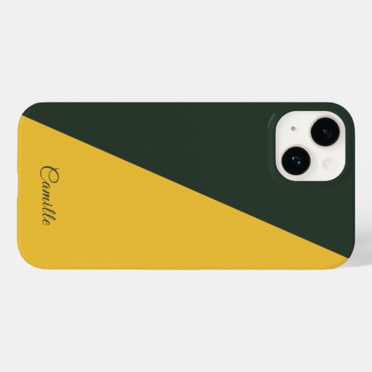 Two Tone Gold & Forest Groene Telefoon Case (Achterkant (horizontaal))